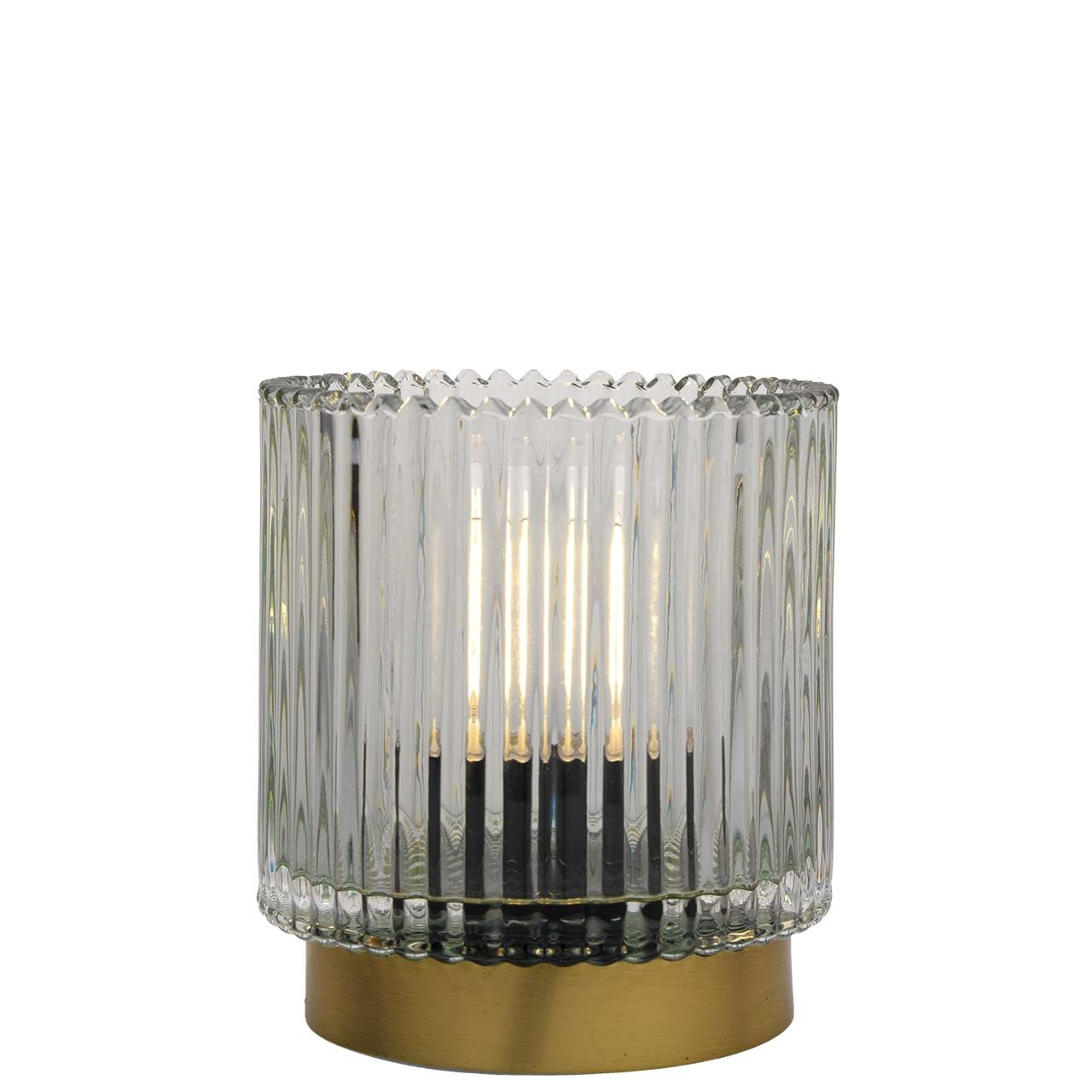 LAMPADA IN VETRO H.12 ALIMENTATA A BATTERIE - SALVIA